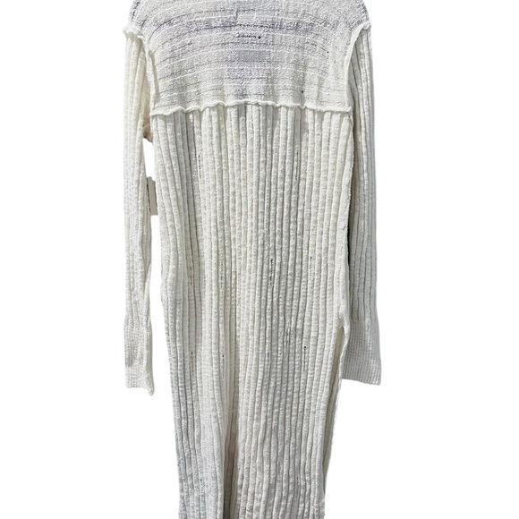 Pilcro NWT Anthropologie Ribbed Duster Cardigan Sweater Size XXS Ivory Casual - Picture 4 of 7